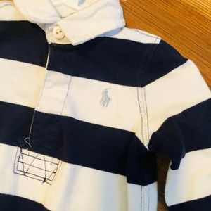 Ralph Lauren One Pieces - Ralph Lauren baby boy striped coverall Ralph Lauren One Pieces - Ralph Lauren baby boy striped coverall
